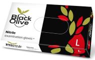BLACK OLIVE L - Rękawice Nitrylowe Czarne L Opk.100Szt Virage