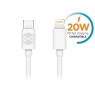 GSM106368 - Forever kabel USB-C - Lightning 1,0 m 20W biały