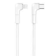 OEM0101209 - Maxlife kabel kątowy MXUC-09 USB-C - Lightning 1,0 m 27W biały
