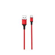 GSM165036 - XO kabel NB143 USB - USB-C 2,0 m 2,4A czerwony