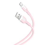 GSM117370 - XO kabel NB212 USB - USB-C 1,0 m 2,1A różowy