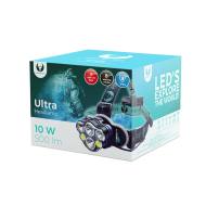 RTV0800004 - Latarka czołowa LED Ultra T6 2x 10W + XP-E 2x 3W 500lm 2x 18650 1200mAh Li-Ion Forever Light