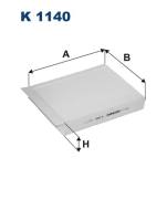 K1140 FILTRON - Filtr powietrza kabiny (klimatyzacji) przeciwpyłkowy kabinowy Filtron K 1140