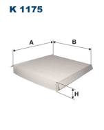 K1175 FILTRON - Filtr powietrza kabiny (klimatyzacji) przeciwpyłkowy kabinowy  Filtron K 1175