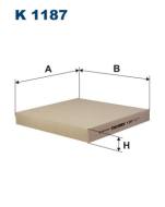 K1187 FILTRON - Filtr powietrza kabiny (klimatyzacji) przeciwpyłkowy kabinowy Filtron K 1187