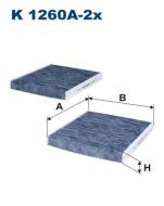 K1260A-2X FILTRON - Filtr powietrza kabiny (klimatyzacji) przeciwpyłkowy kabinowy Filtron K 1260A-2X