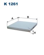 K1261 FILTRON - Filtr powietrza kabiny (klimatyzacji) przeciwpyłkowy kabinowy Filtron K 1261