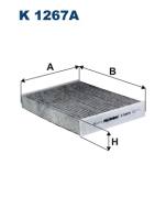 K1267A FILTRON - Filtr powietrza kabiny (klimatyzacji) przeciwpyłkowy kabinowy  Filtron K 1267A