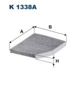 K1338A FILTRON - Filtr powietrza kabiny (klimatyzacji) przeciwpyłkowy kabinowy  Filtron K 1338A