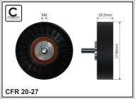 20-27 CAFFARO - ROLKA NAPINACZA 90X8X25 PLASTIK-GŁADKA, ŁOŻYSKO NACHI JAPAN Caffaro 20-27