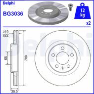 BG3036 DELPHI - TARCZE HAMULCOWE TARCZA 1 SZTUKA Delphi BG3036